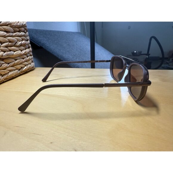 Glass Theory THE MONROE Polarized Sunglasses Brown New with Imperfections - Picture 3 of 5